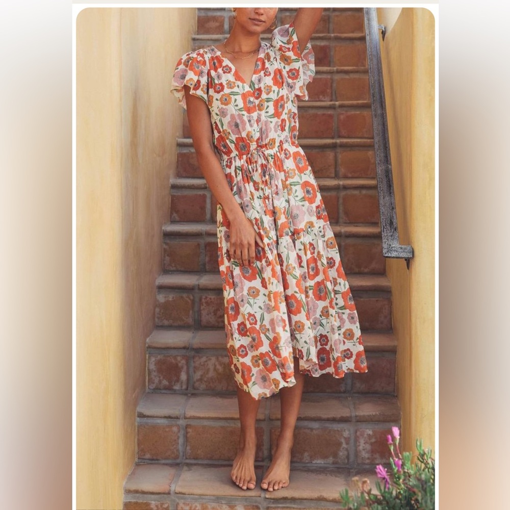NEW NWOT TROVATA trovata kristi dress in POPPY Small - Picture 2 of 10